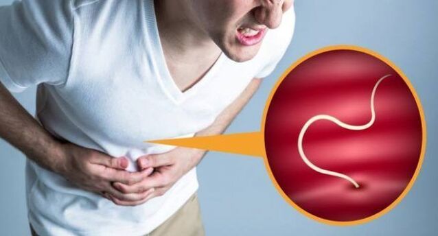Abdominal pain is a symptom of the presence of parasites in the body. 